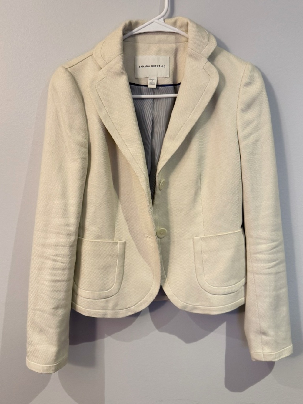 Banana Republic Cream Ivory Textured Blazer Jacket  Size 0